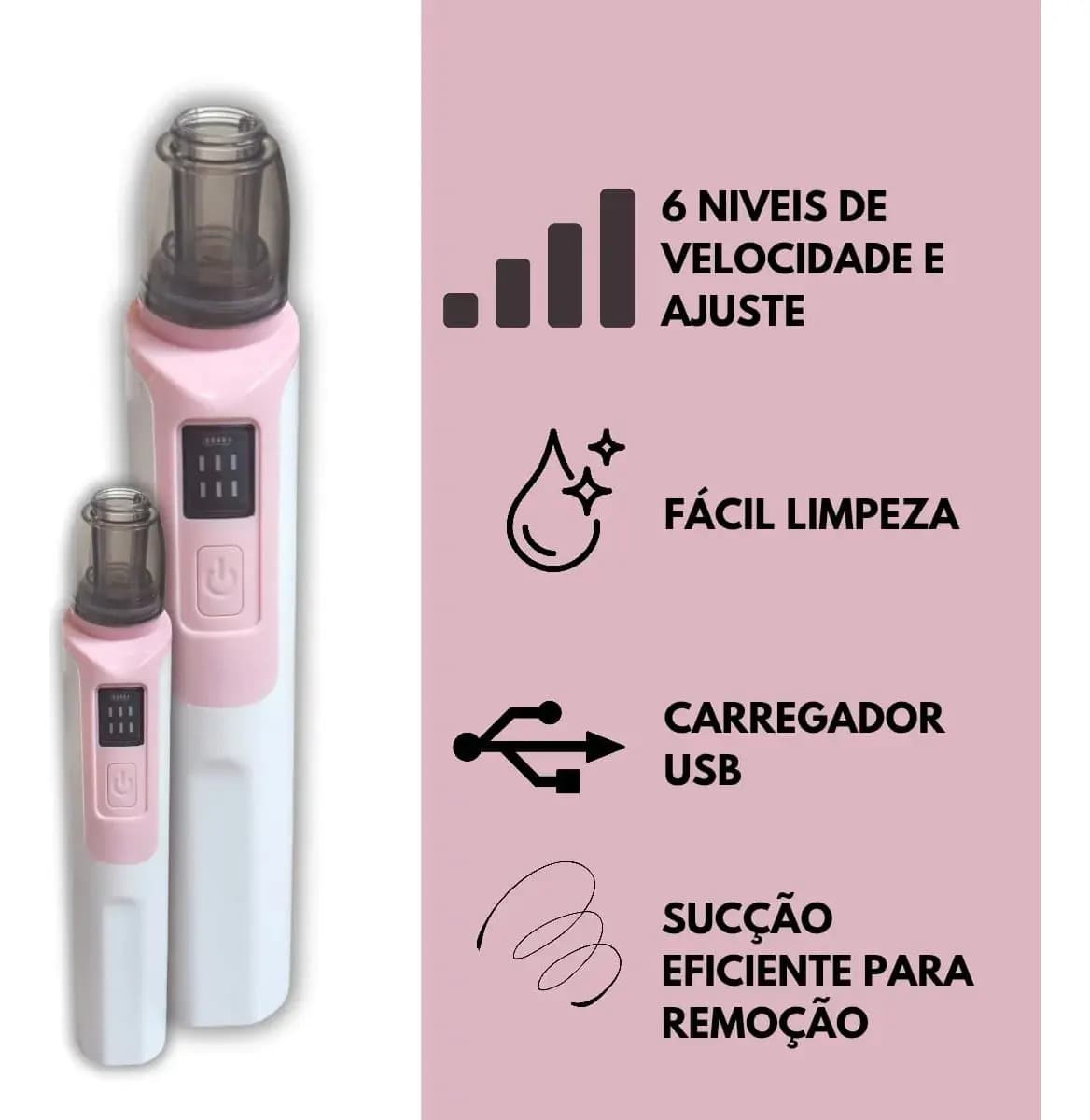 Aspirador Sugador Nasal Bebê Elétrico Limpeza Nariz Ouvido Coral-claro — imagem 2