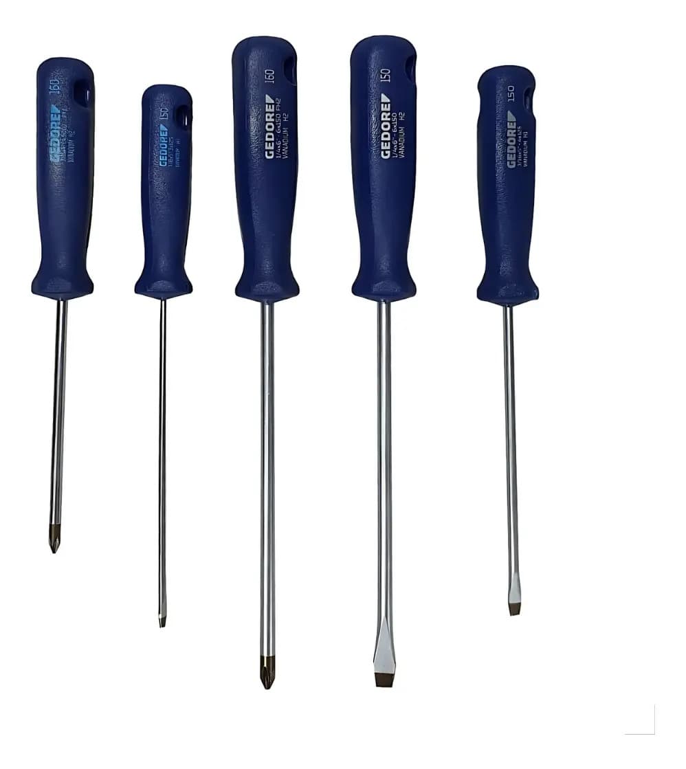 Jogo Kit Chave Fenda E Phillips Gedore C/5 Peças 150-160s — imagem 5
