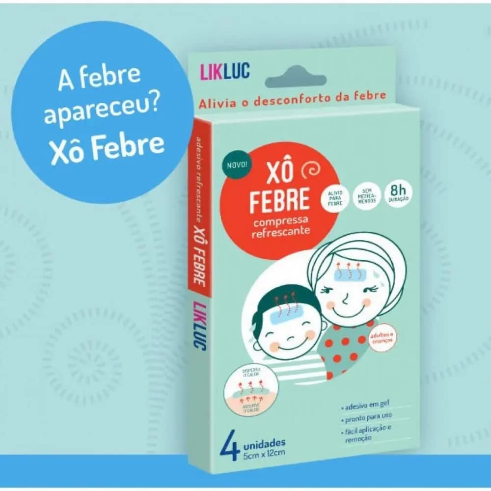 Xô Febre: Compressas Refrescantes para Aliviar a Febre do Bebê – Kit com 4