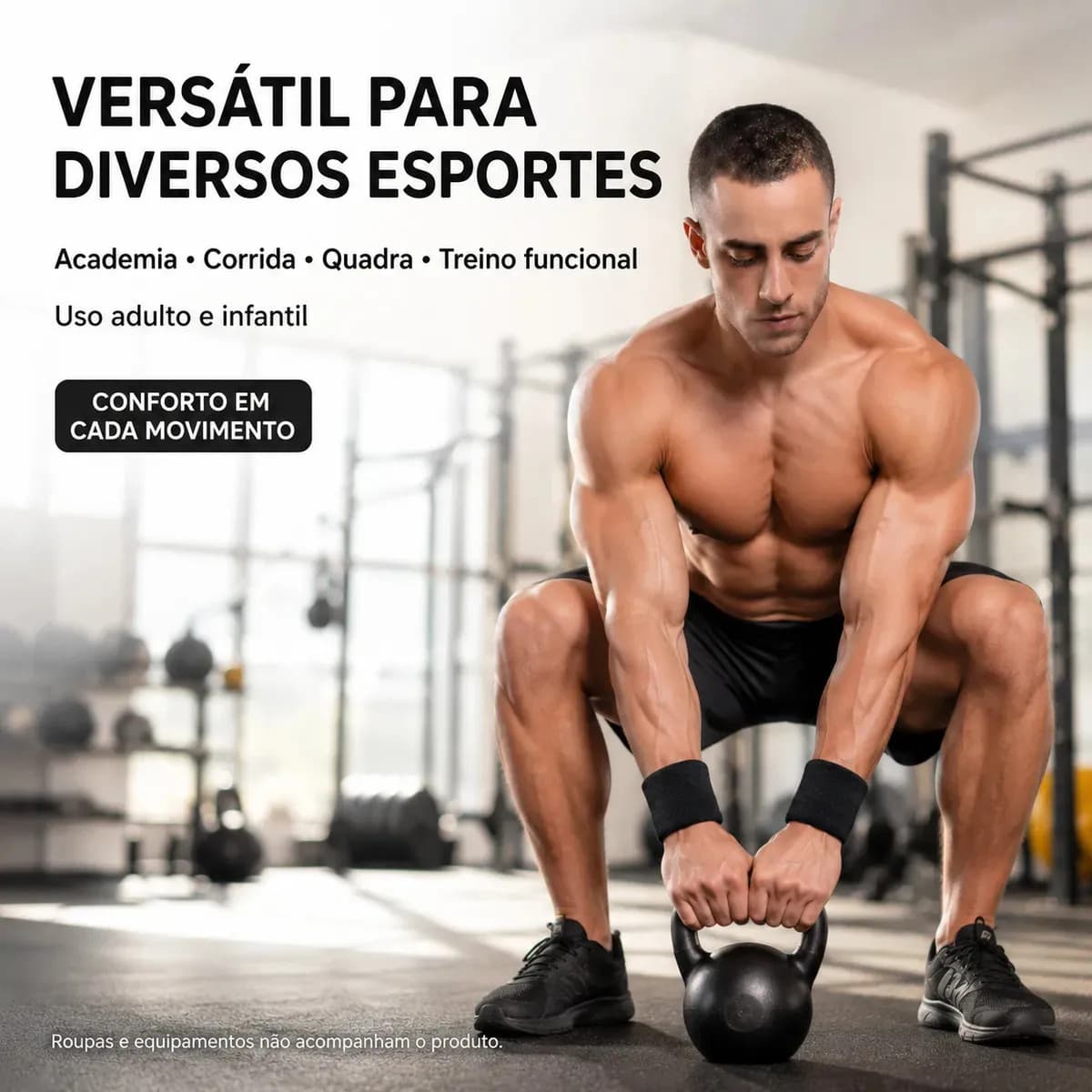 Par Munhequeira Atoalhada Pulso Tênis Squash Corrida Fitness Cor Preto Tamanho Único — imagem 2