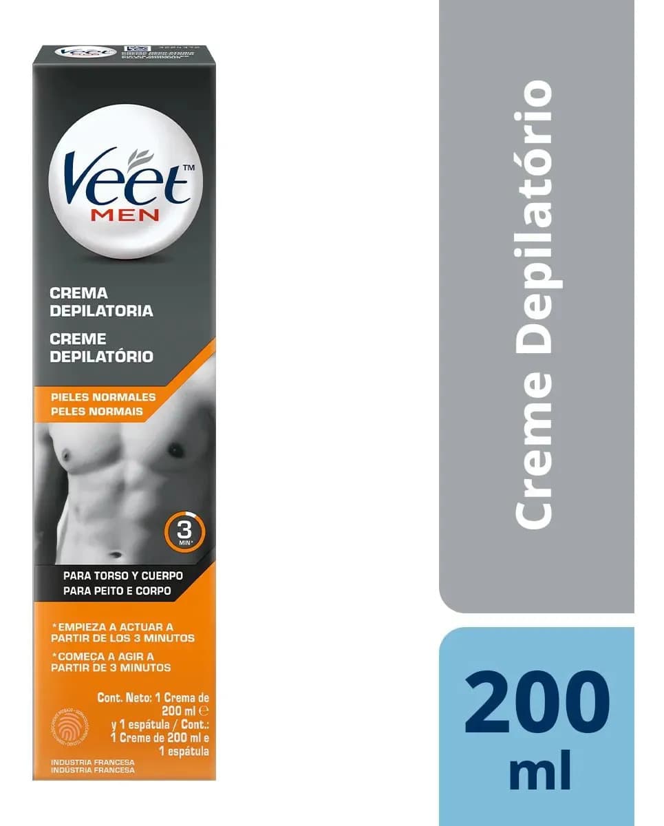 Creme Depilatório Veet Men Pele Normal 200ml — imagem 2