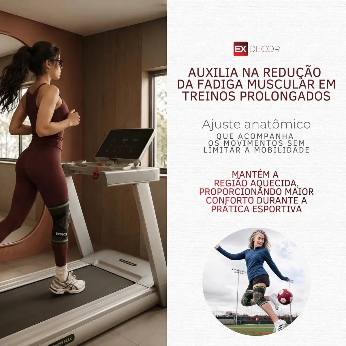 Par Joelheira Compressão Tensor Alívio Estabiliza Dores Joelho Lesão Ligamento Crossfit Ortopedica Meia Articulada Perna Marca Ex Decor — imagem 6