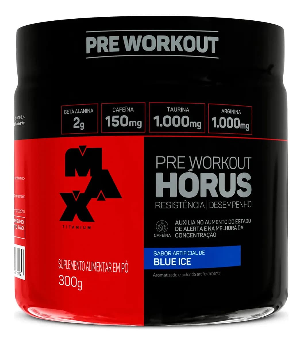 pré treino Horus Max Titanium Sabor Blue Ice 300g
