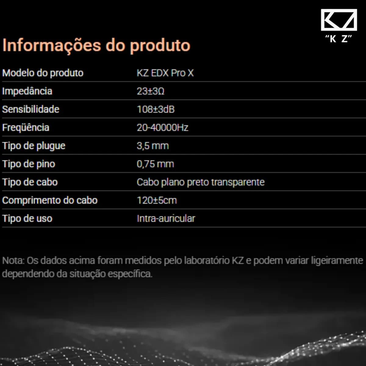 Fone De Ouvido In-ear Gamer KZ EDX Pro X Sem Microfone — imagem 3