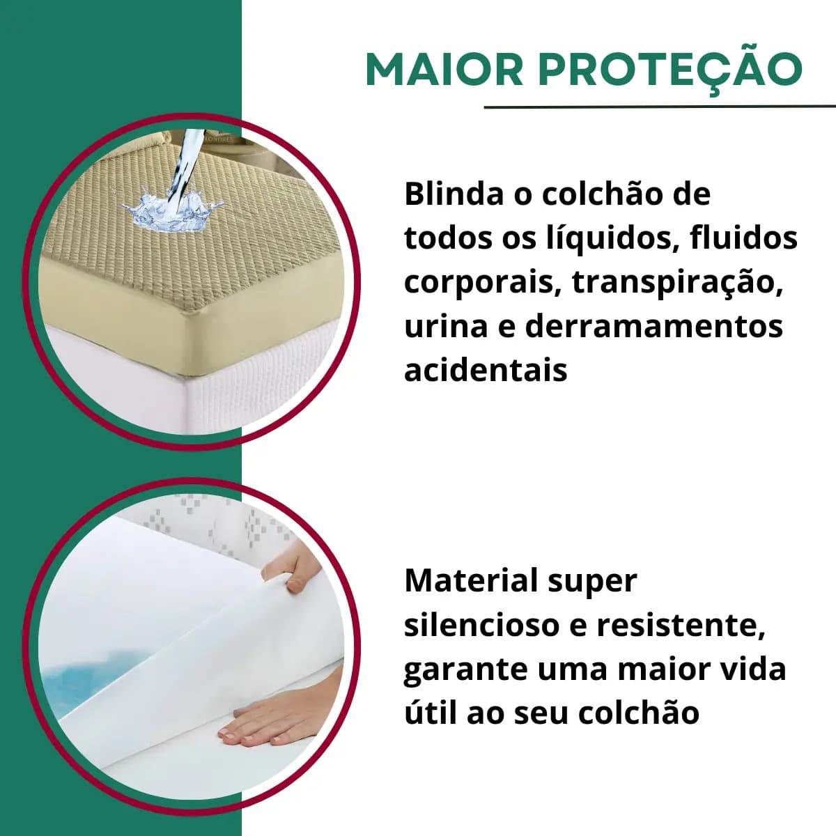 Protetor De Colchão Impermeável Matelado Solteiro Antialérgico Antiácaro Toque Macio E Suave Premium Caqui — imagem 6
