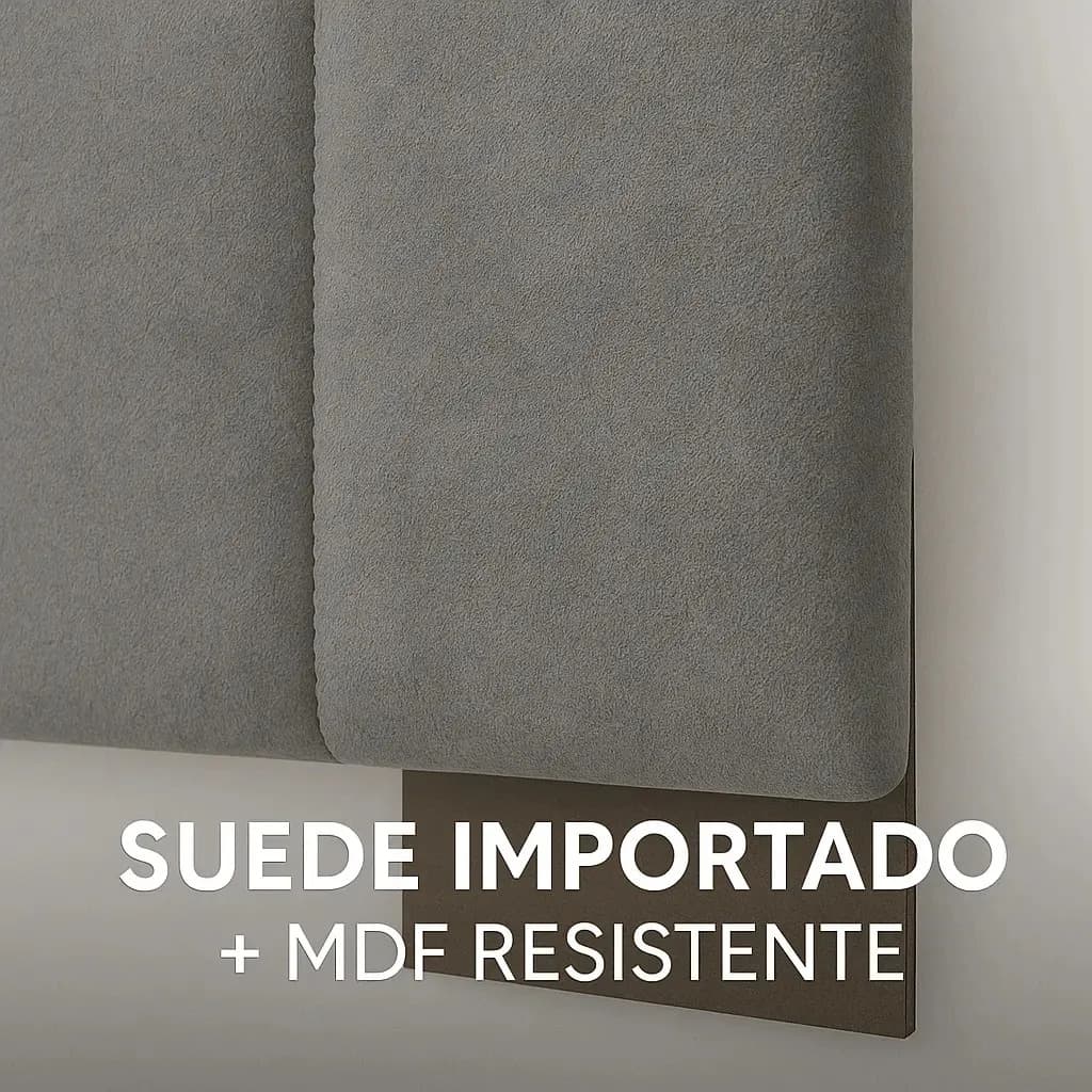 Cabeceira Queen 160cm Cama Box Kit 8 Módulos Adesivo Dubai Cor Cinza-escuro — imagem 6