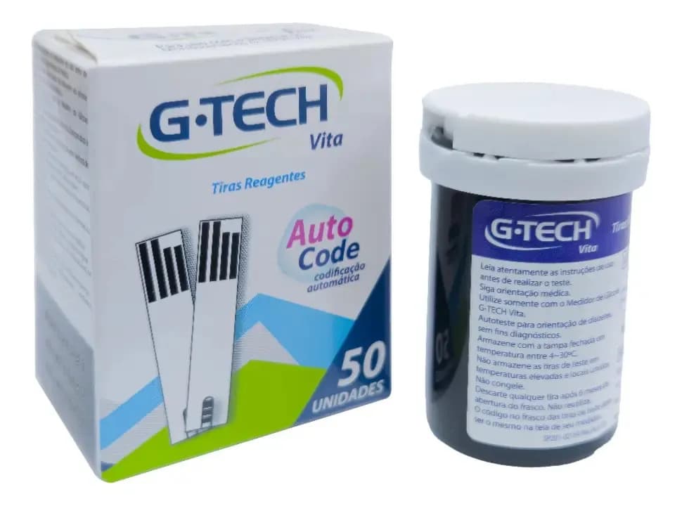 Tiras de Glicemia G-Tech Vita Tiras 50un