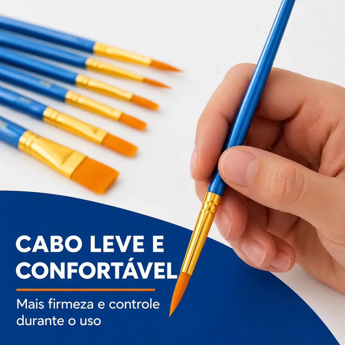 Kit 10 Pincéis Artísticos Para Pintura Aquarela Óleo Acrílico MARIBEL — imagem 5