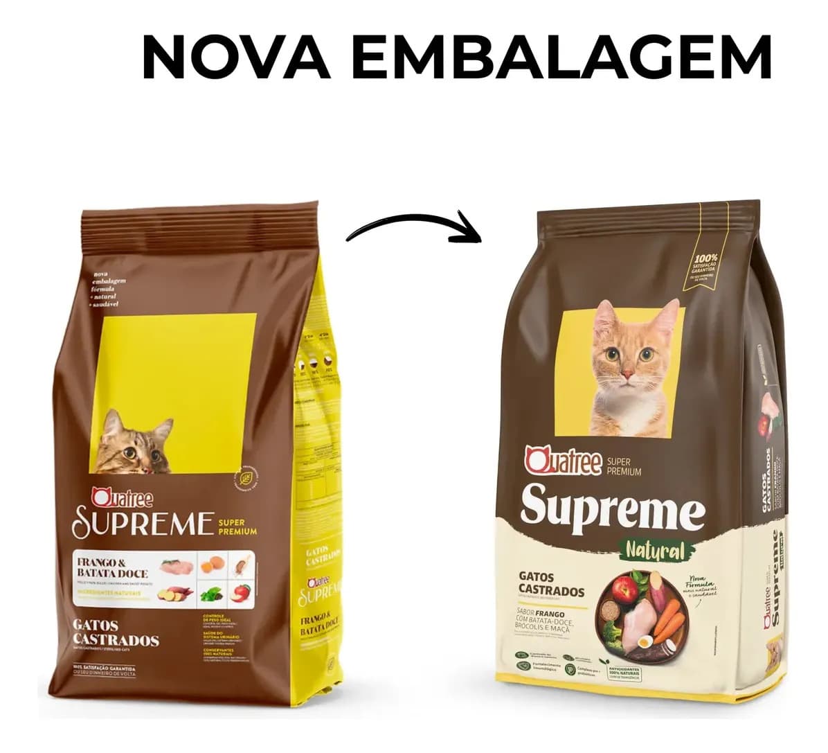Ração Quatree Supreme Gatos Castrados Frango E Batata Doce 10,1 kg — imagem 2
