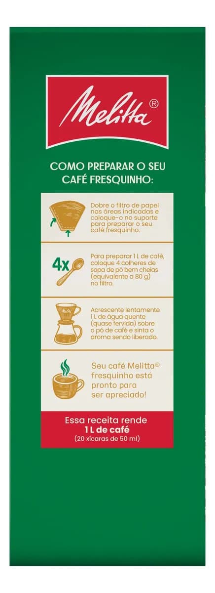 Café Torrado e Moído Tradicional Caixa 500g Melitta Intenso A Vácuo — imagem 3