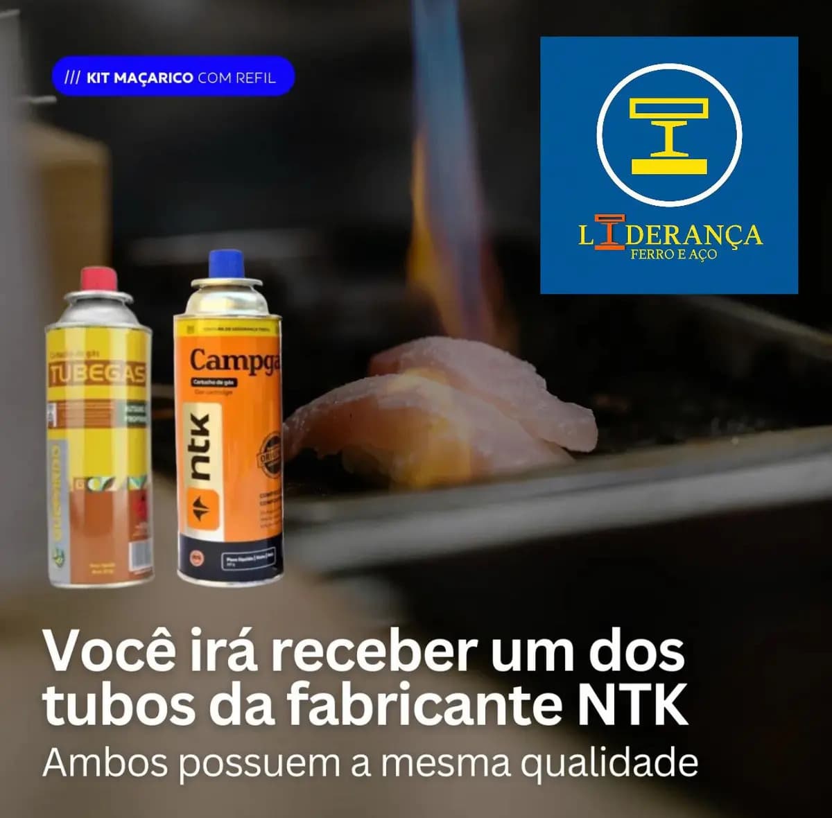 Maçarico Profissional Universal Multiuso Gourmet Portátil Com Regulagem De Chamas Kit Completo Com 3 Refil Para Chef De Cozinha Confeiteiro Flambar Solda Marca  — imagem 6