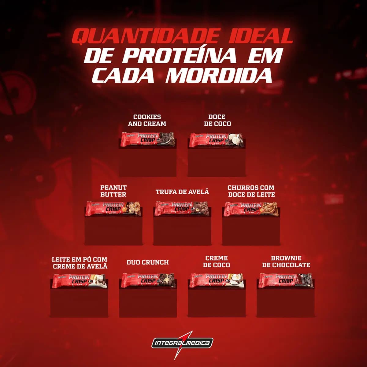 Barra de Proteína Whey Crisp Churros 12un Integralmedica - Energia para o Dia, Fonte de Proteína e Textura Irresistível — imagem 6