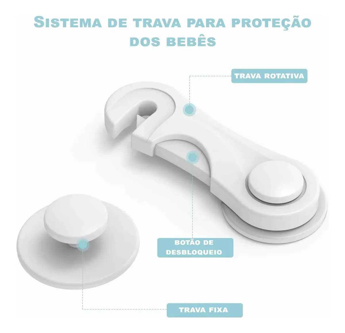 Vittak 10 Trava Gaveta Armário Segurança Protetor Proteção Bebe Kit — imagem 3