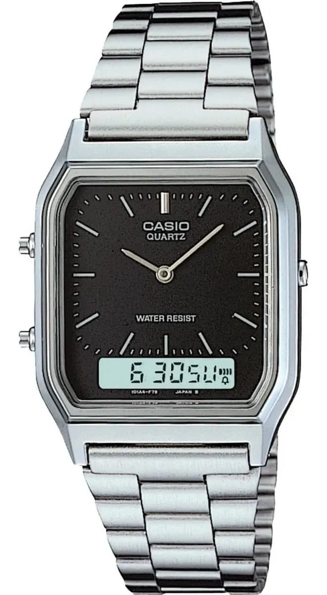 Relógio Casio Unissex Vintage Prata Aq-230a-1dmq