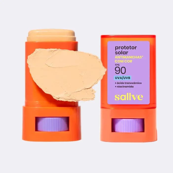 Protetor Solar Antimanchas Com Cor 2 Em Bastão 90fps Sallve — imagem 4