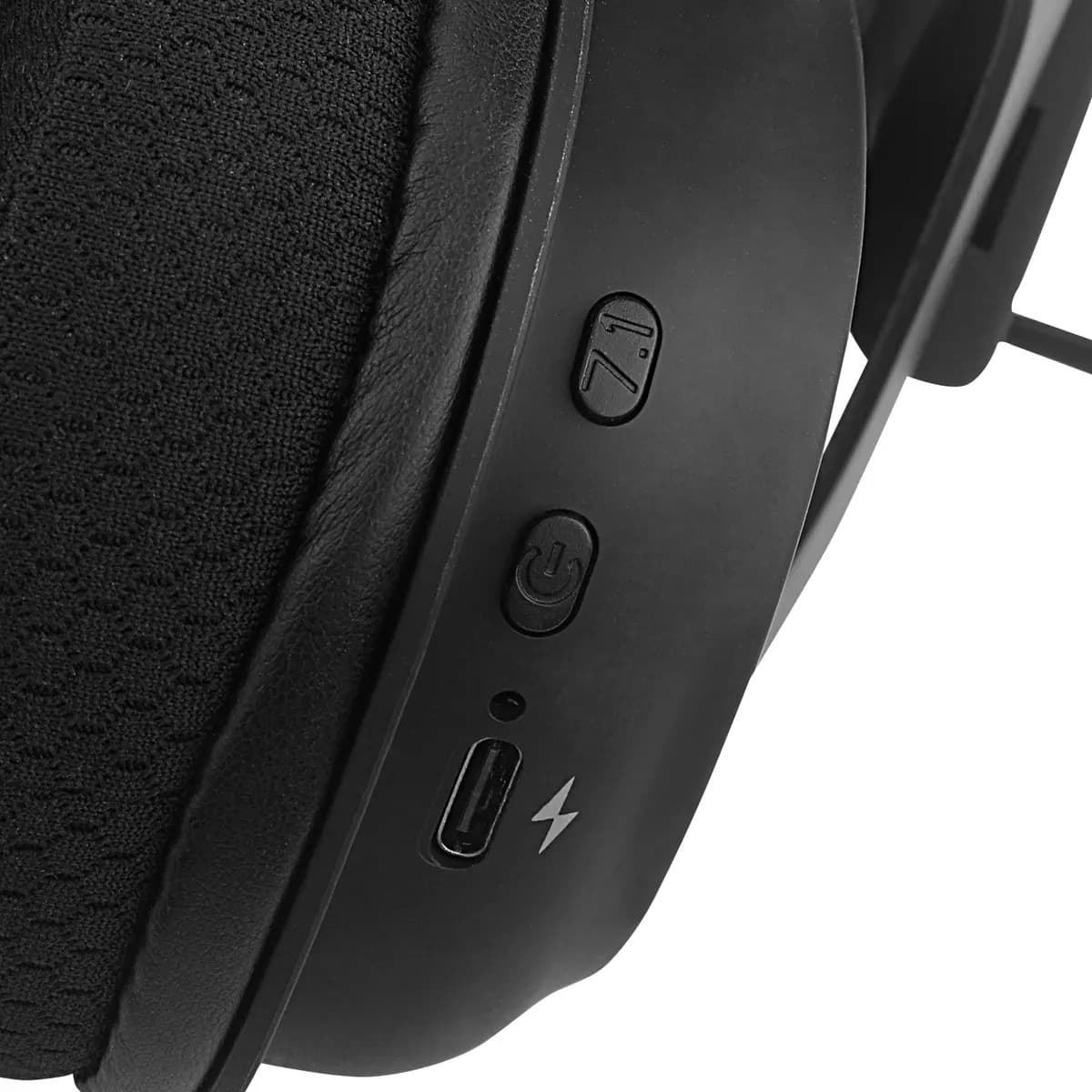 Fones de ouvido para jogos sem fio Redragon H510-PRO H510-PRO pretos com luz LED — imagem 4