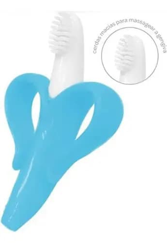 Massageador De Gengiva Banana Azul Buba