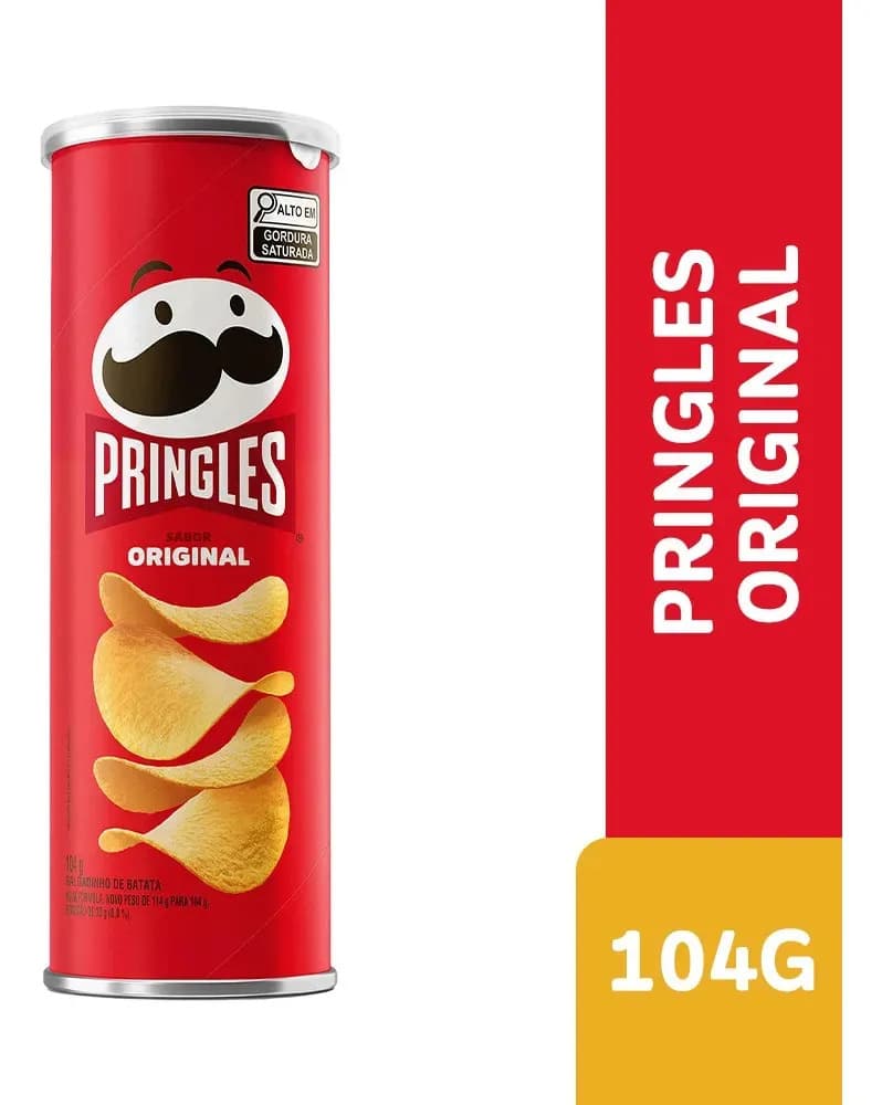 Salgadinho De Batata Sabor Original Tubo 104g Pringles