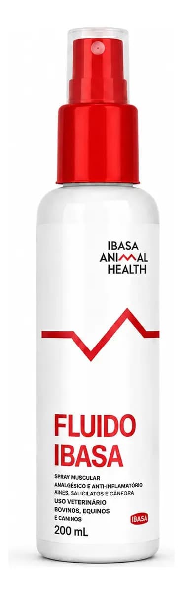 Fluido Ibasa 200ml Spray Muscular Uso Veterinário