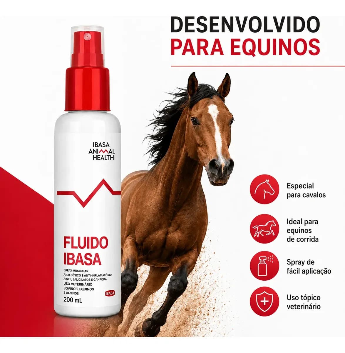 Fluido Ibasa 200ml Spray Muscular Uso Veterinário — imagem 6