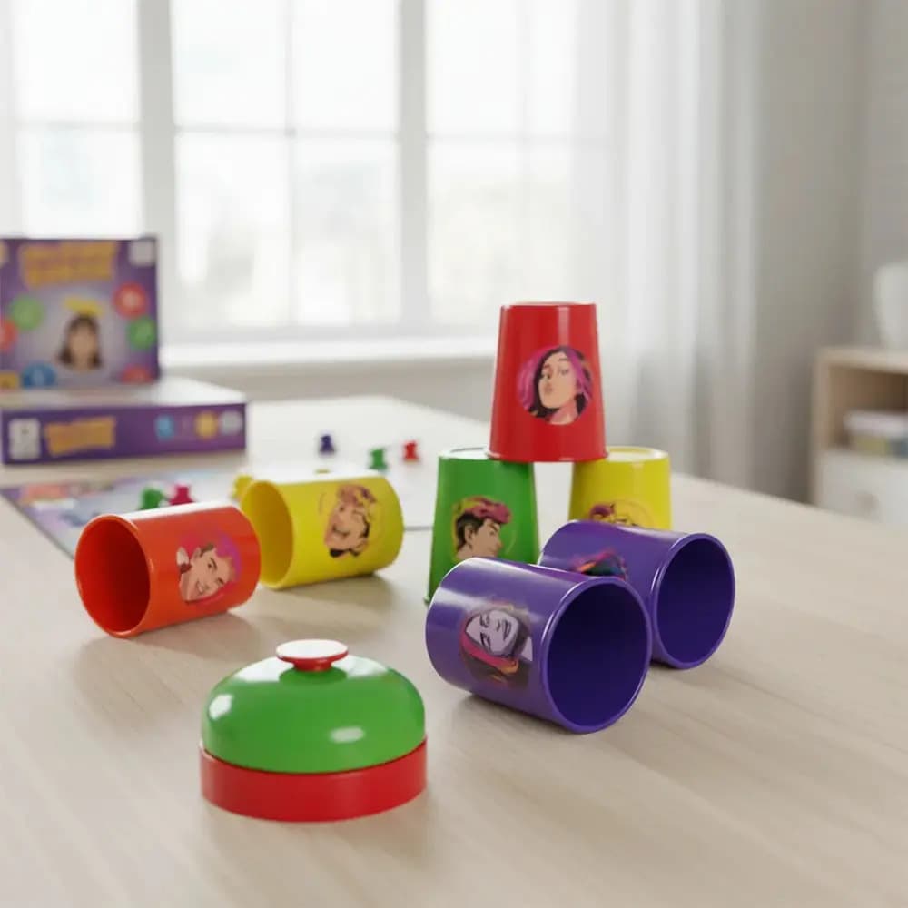 Brinquedo Batalha Dos Copos Dos Rosa Jogo Infantil Educativo — imagem 6