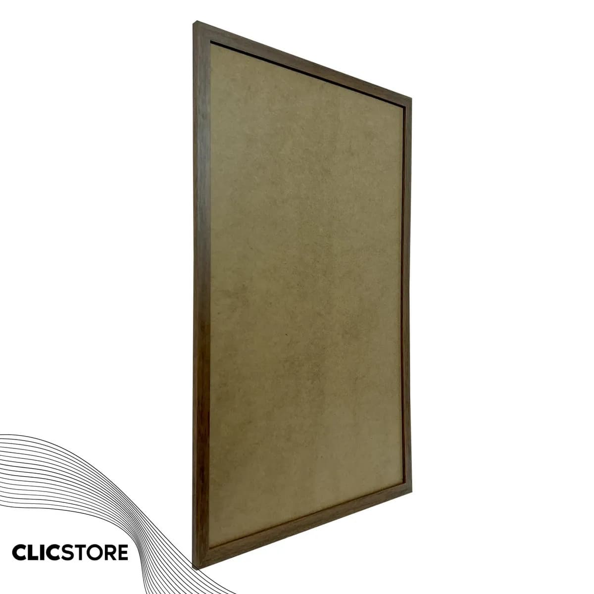 Moldura 50x70 com Acetato para Poster Quadros Foto Fotografia Diploma Quebra Cabeça Sala Quarto Clic Store Cor Marrom — imagem 2