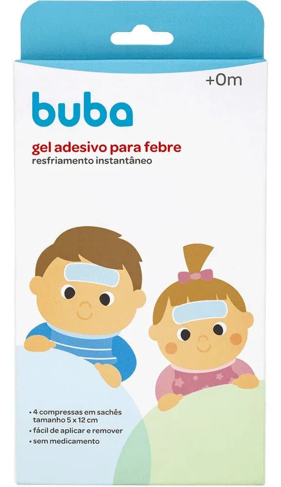 Kit 4 Compressa Em Gel Adesivo Para Aliviar A Febre Buba — imagem 2