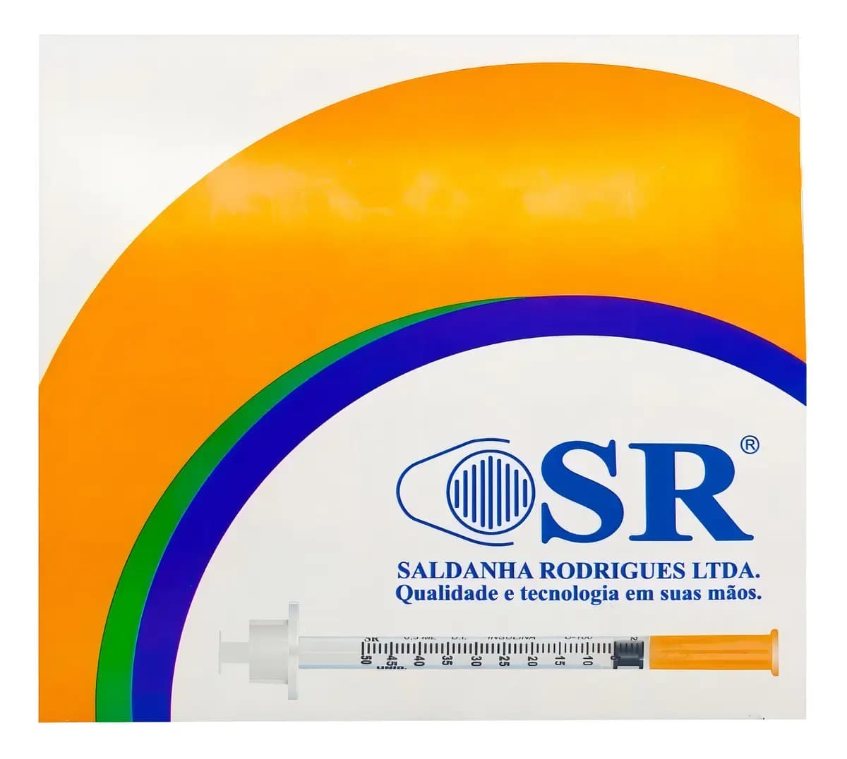 SR 0.5 ml seringa de insulina com agulha fixa — imagem 4