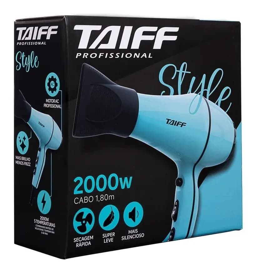 Secador de Cabelo Taiff 2000W Stylle Azul Tiffany — imagem 4