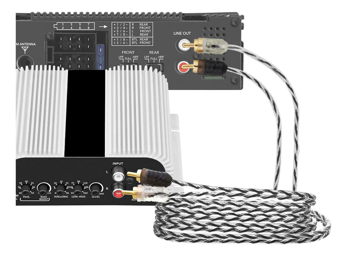 Cabo Rca Taramps 5 Metros 5m 500cm Estereo Banhado A Ouro Double Injetado Stereo Som Automotivo — imagem 6
