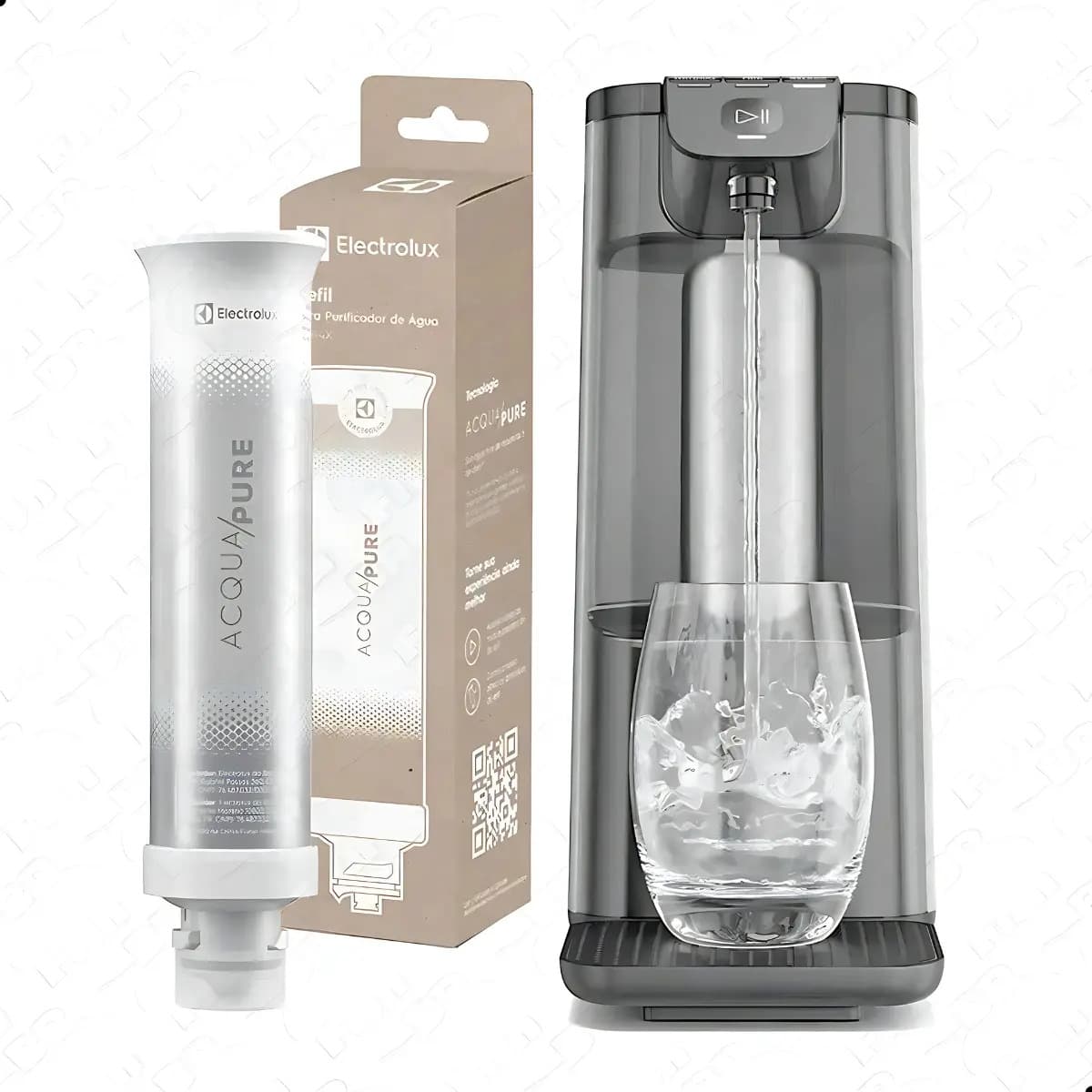 Kit 2 Refil De Água Acqua Pure Electrolux Pe12a Pe12b Pe12g PC01X, Cor Marrom-claro — imagem 2