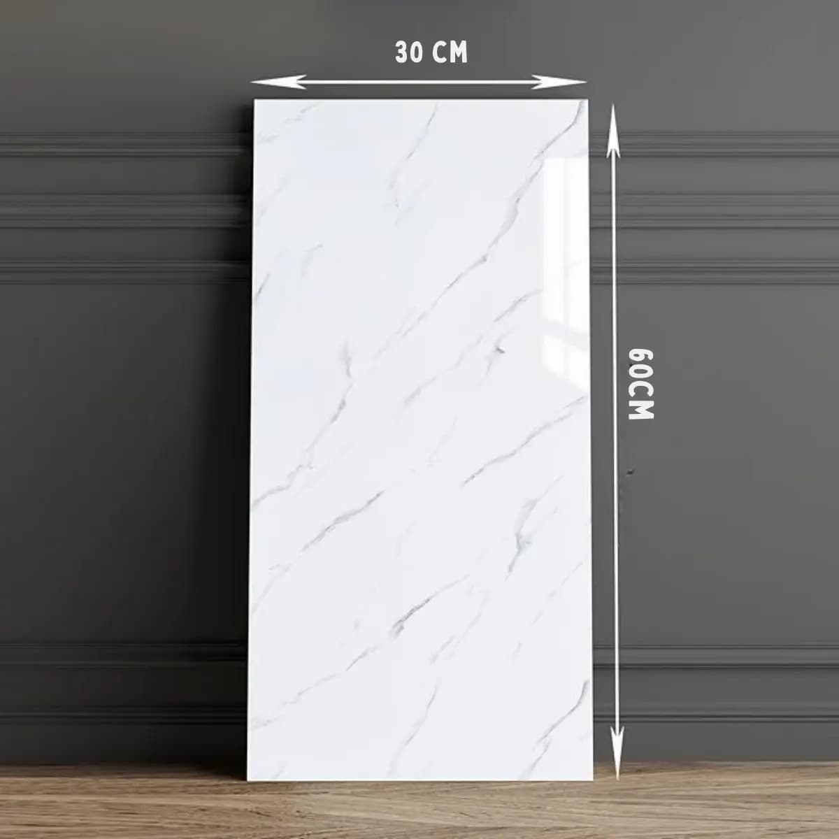 Kit 10 Placa Adesiva Mármore 3d Autocolante Parede Lavável Cor Mármore Branco Marca Hibo — imagem 2