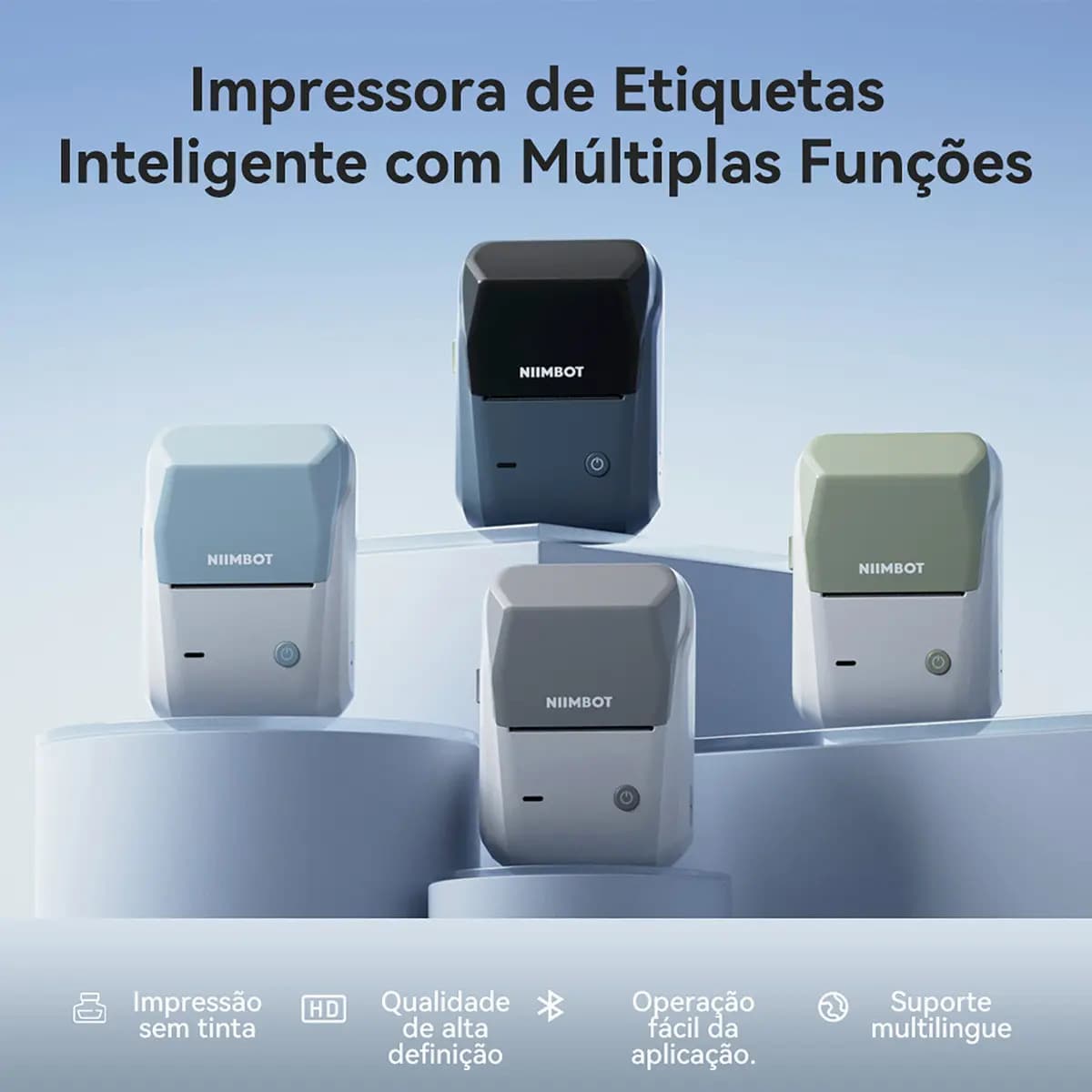 Impressora Térmica de Etiquetas Bluetooth Niimbot B1 Space Blue — imagem 3