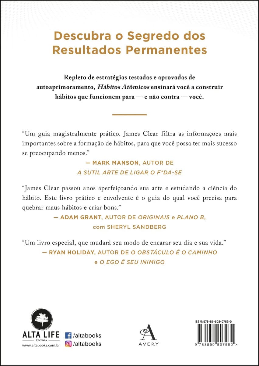 Hábitos atômicos - Clear, James - Editora Alta Books - Capa Mole — imagem 3
