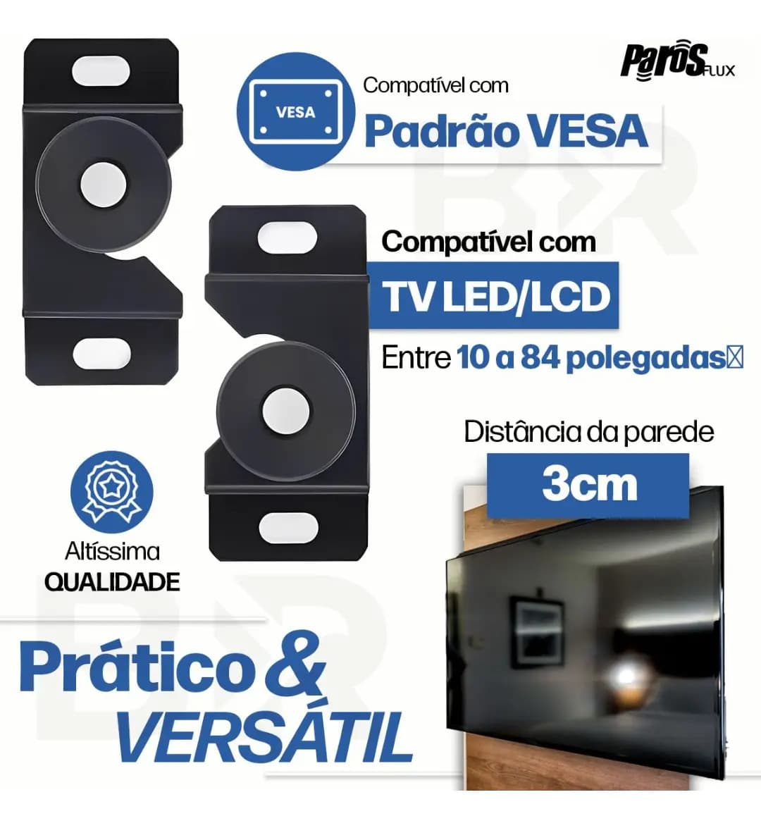 Suporte TV Fixo Universal 10" a 100" Polegadas Forte Para Todas as Marcas — imagem 4