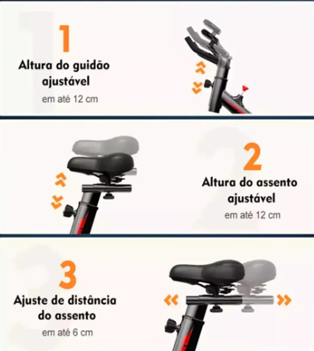 Brus fit Bicicleta Ergométrica Spinning Liftness X11 Cor Preto/vermelho — imagem 6