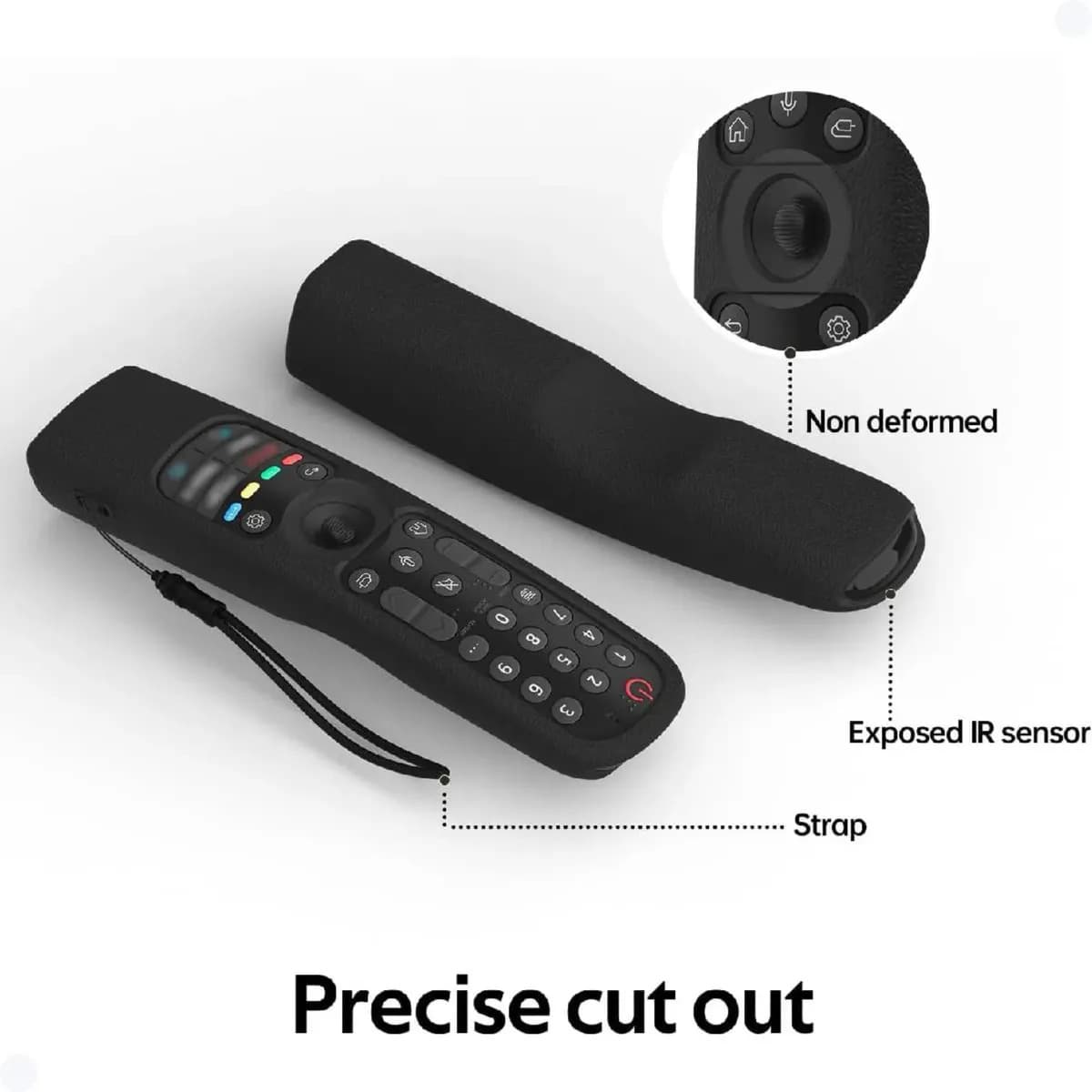 Capinha De Silicone Para Controle Remoto Tv LG Smart Magic Preto — imagem 4