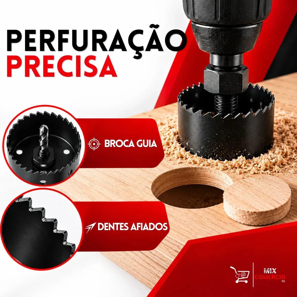 Jogo Serra Copo 16 Peças 19mm A 127mm Para Madeira Gesso Pvc Mdf Compensado Kit Completo Para Furadeira Conjunto De Serras Para Perfuração E Corte Circular Em O — imagem 3