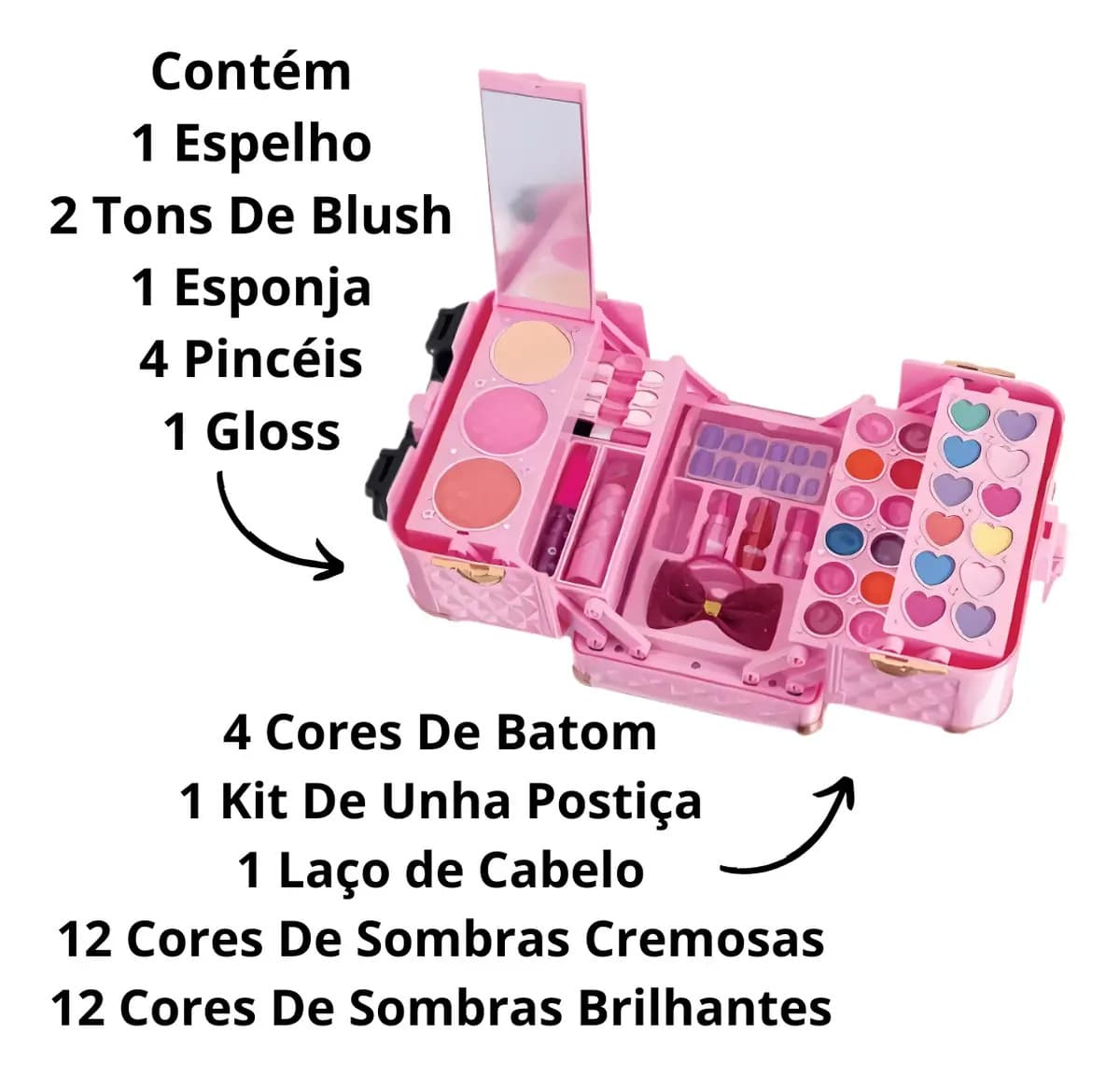 Maleta Dos Sonhos Maquiagem Infantil Teen Skv 120021 Fenzza Cor Rosa — imagem 3