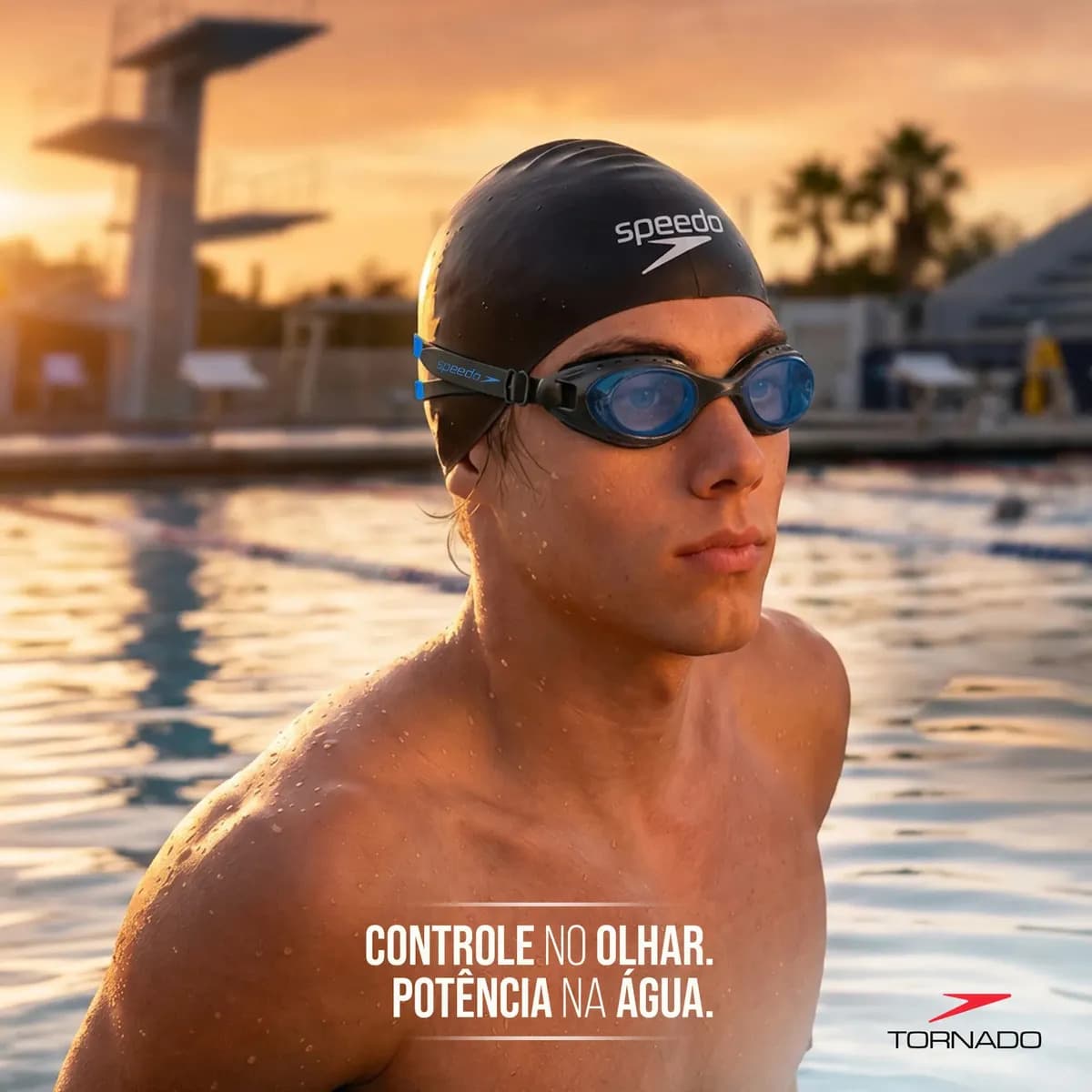 Óculos De Natação Speedo Tornado Treinamento Anti-fog Cor Cinza — imagem 6