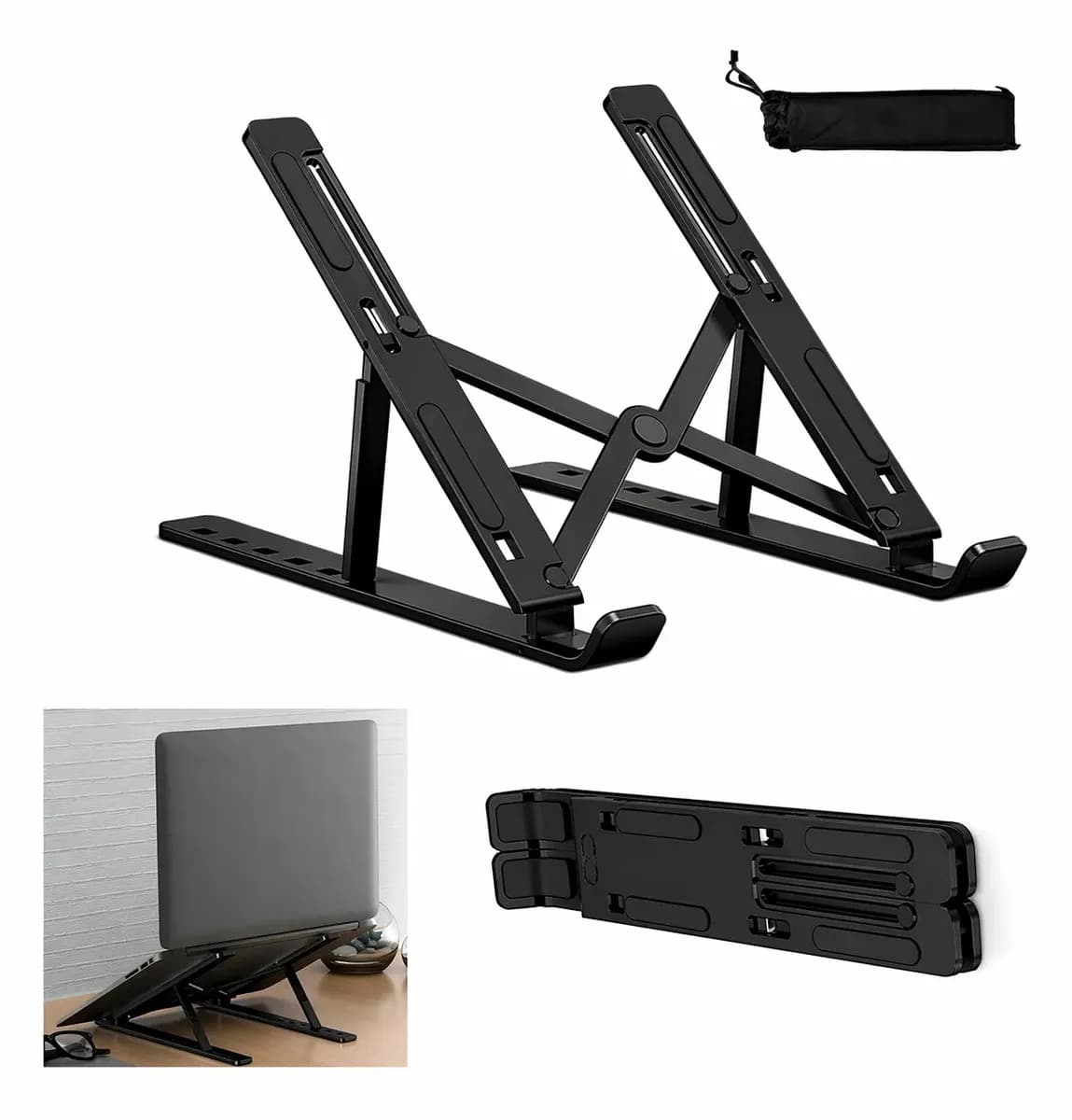 Suporte de Alumínio Ajustável Dobrável para Notebook — imagem 4