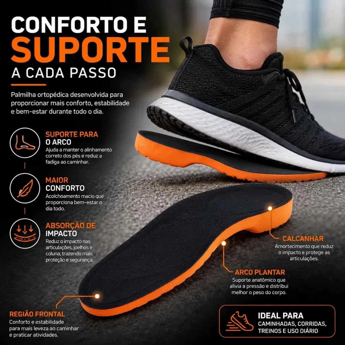 Palmilha De Gel Anatomica Confortável Ortopédica Alto Conforto Absorção Impacto Original 40 — imagem 2