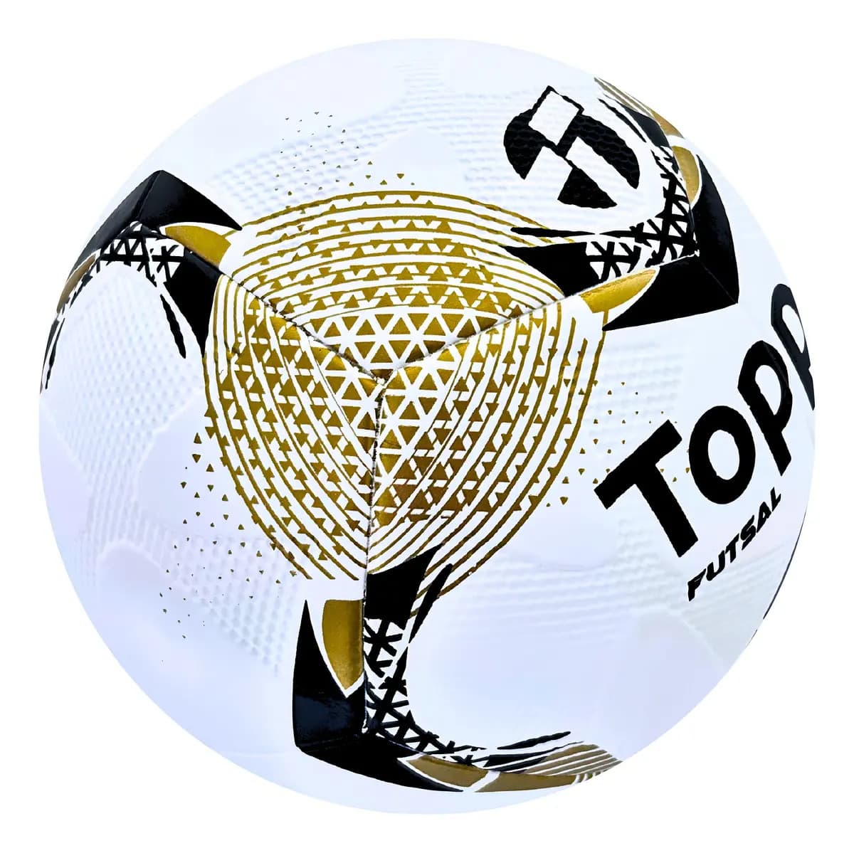 Bola de Futsal Topper Ultra Salão Colagem Dupla Cor Preto/Dourado — imagem 5