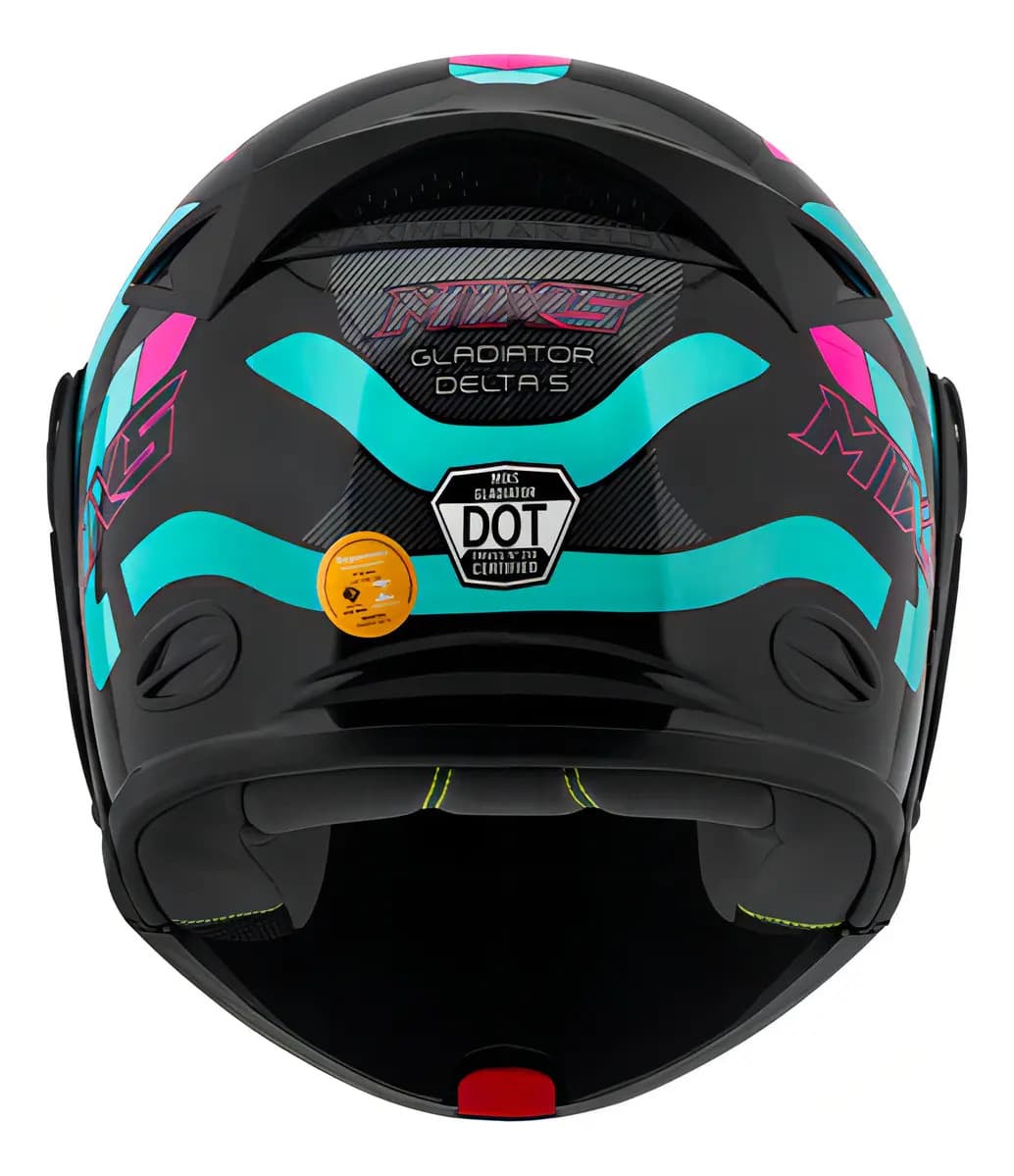 Capacete Robocop Escamoteável Fechado Mixs Gladiator Delta S Cor Azul Rosa Brilhante Tamanho do capacete 60 — imagem 4