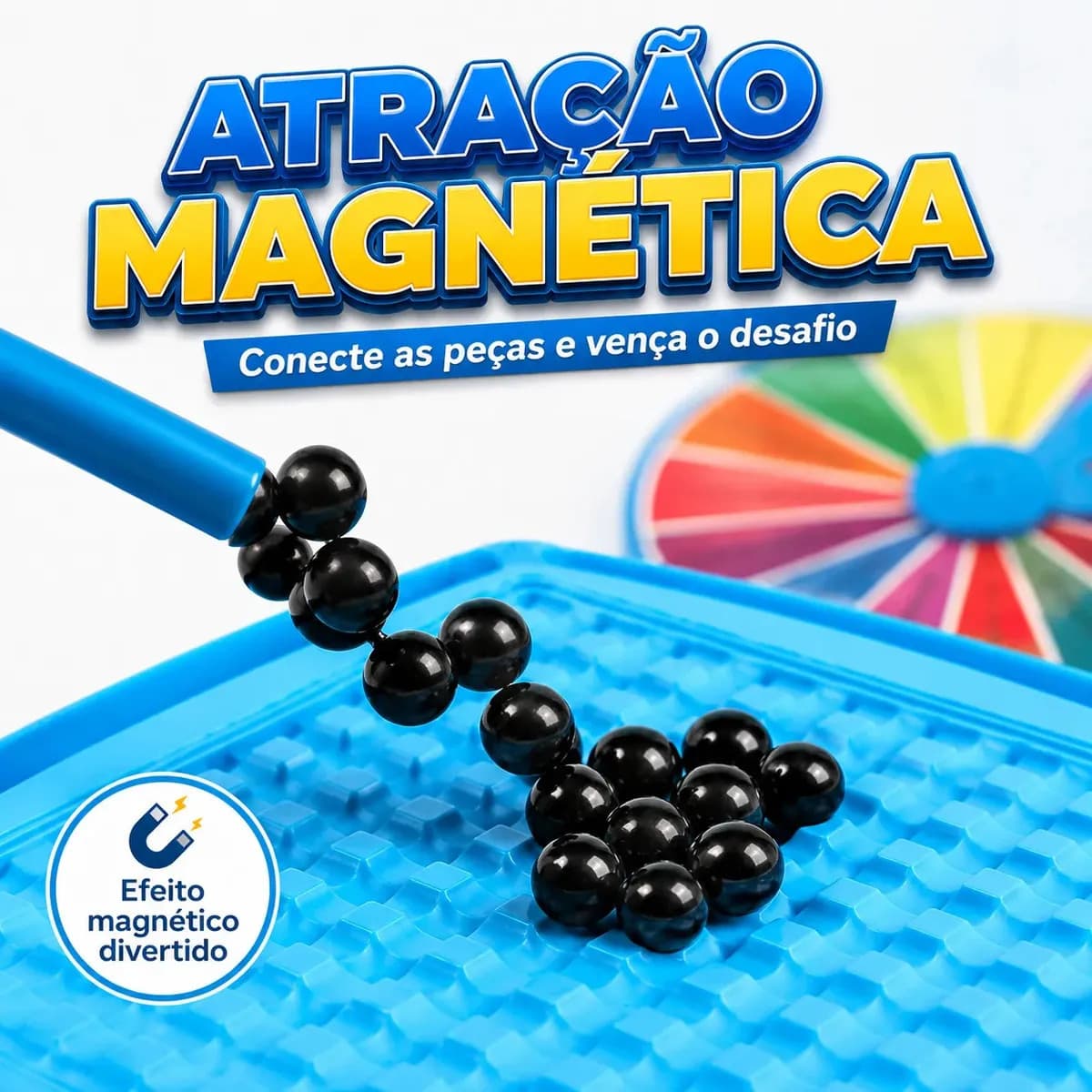 Jogo De Tabuleiro Magnético Infantil Lógica E Estratégia 20 Ímãs Brinquedo Educativo Raciocínio Lógico e Concentração Para Família Kizumba — imagem 3