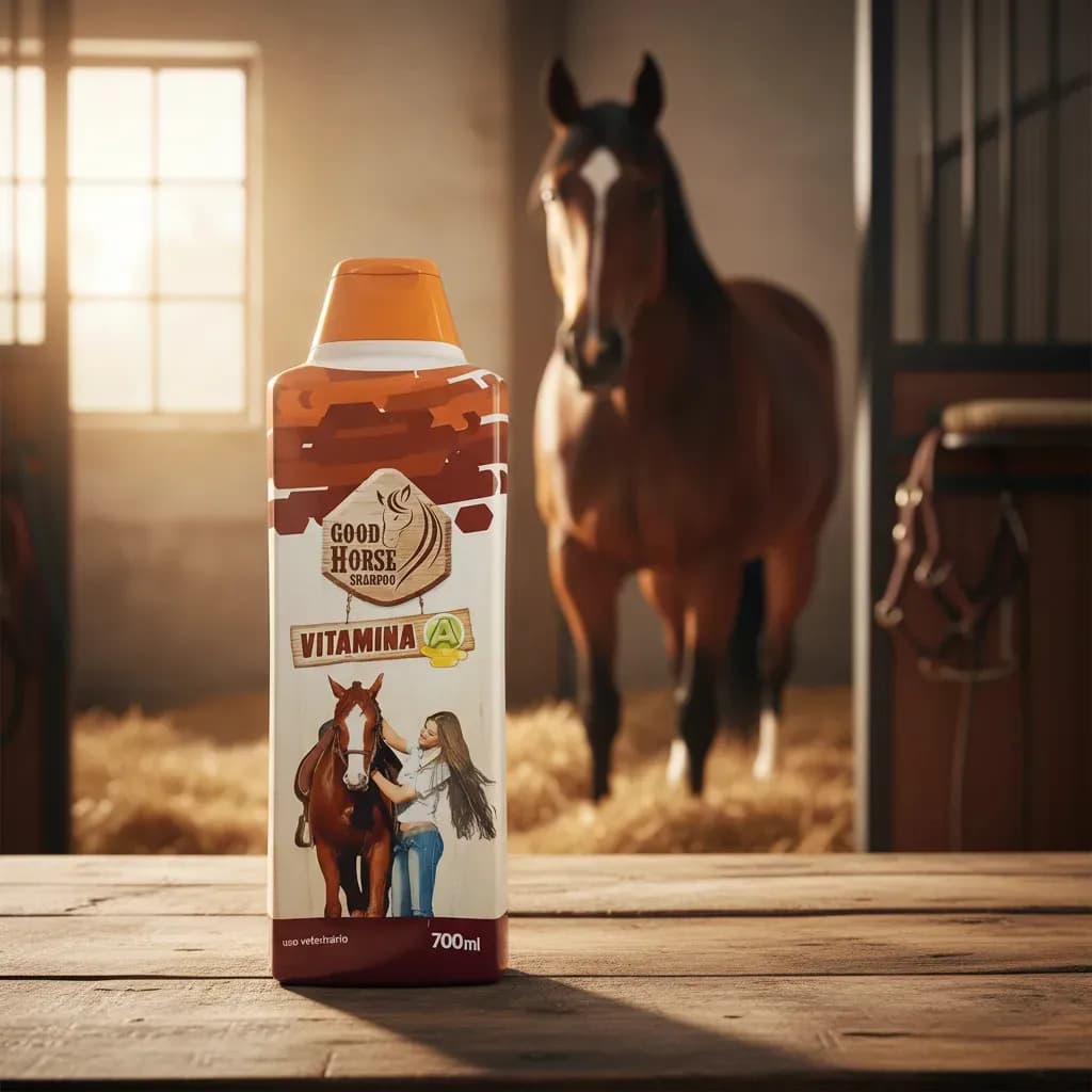 Good Horse Shampoo vitamina A 700ML - profissional — imagem 4