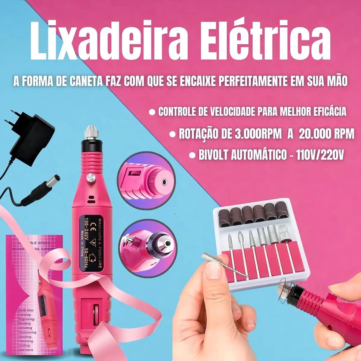 Sun 5 Led Uv Cabine Estufa + Lixadeira Elétrica 24 Hs — imagem 4