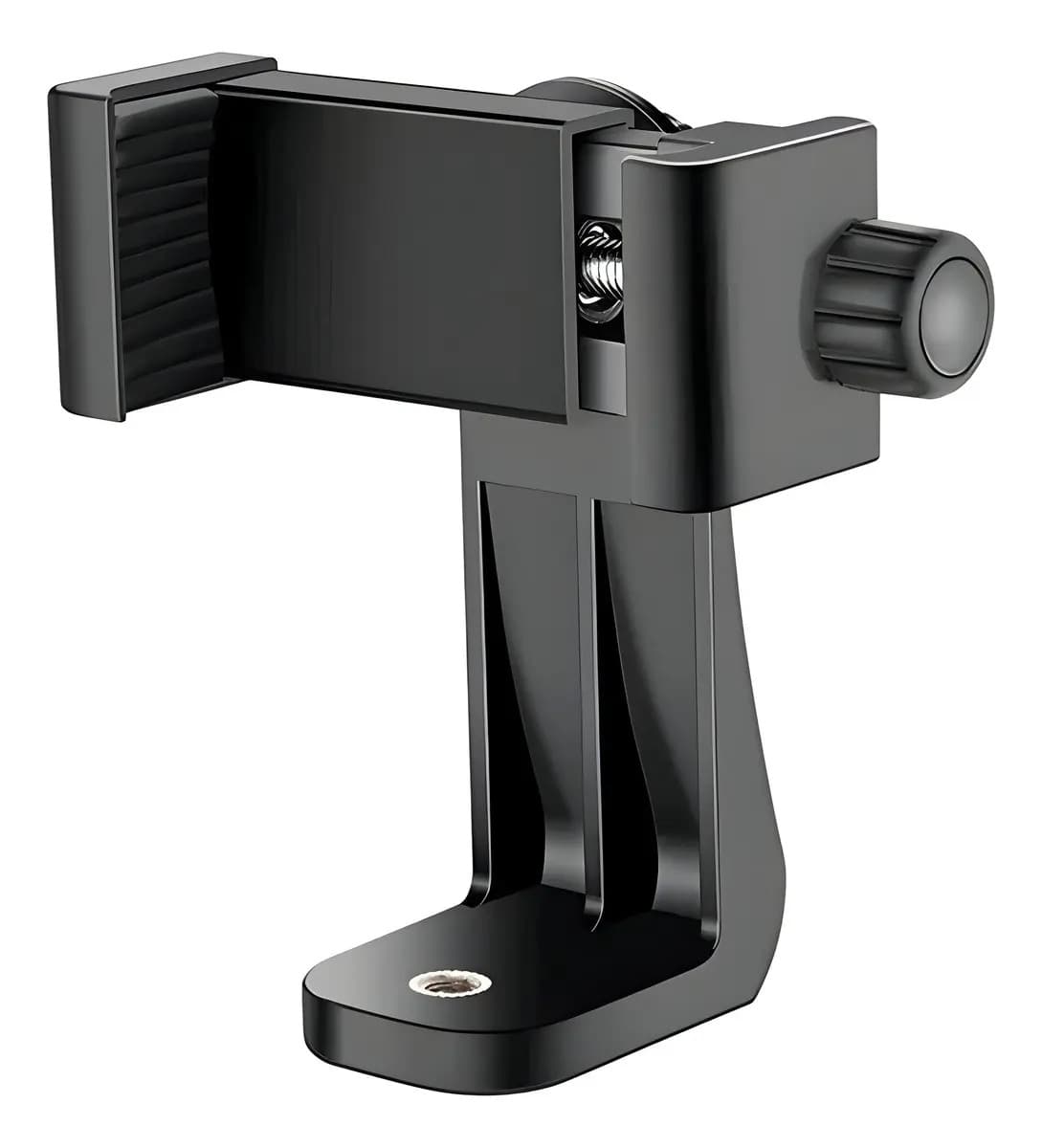 Suporte Clip Rotativo Celular, C Rosca 1/4 P Tripé Cor Preto