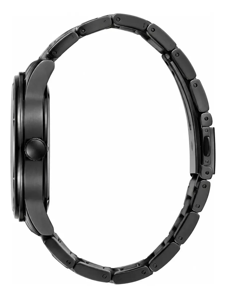 Relógio Chroma Masculino Preto Saint Germain Clássico Caixa Preta Detalhes Prata 42mm — imagem 3