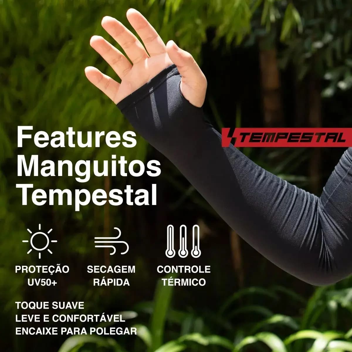 Manguito Uv50 Proteção Solar Ciclismo Manga Braço Compressão Cor Verde Tamanho Único — imagem 3